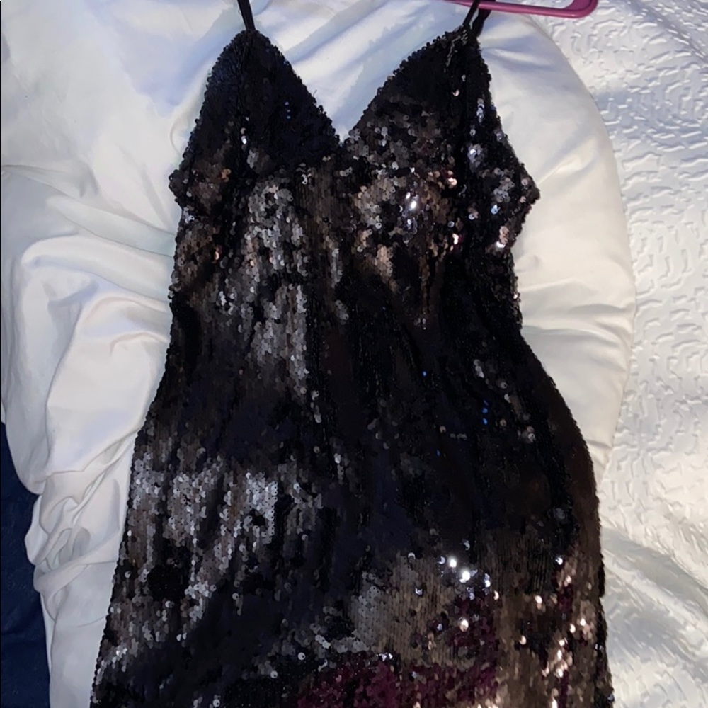 Forever 21 black sequin mini dress